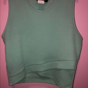 Mint green crop top